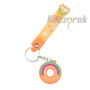 Brelok do kluczy 146 - donut - pomarańczowy